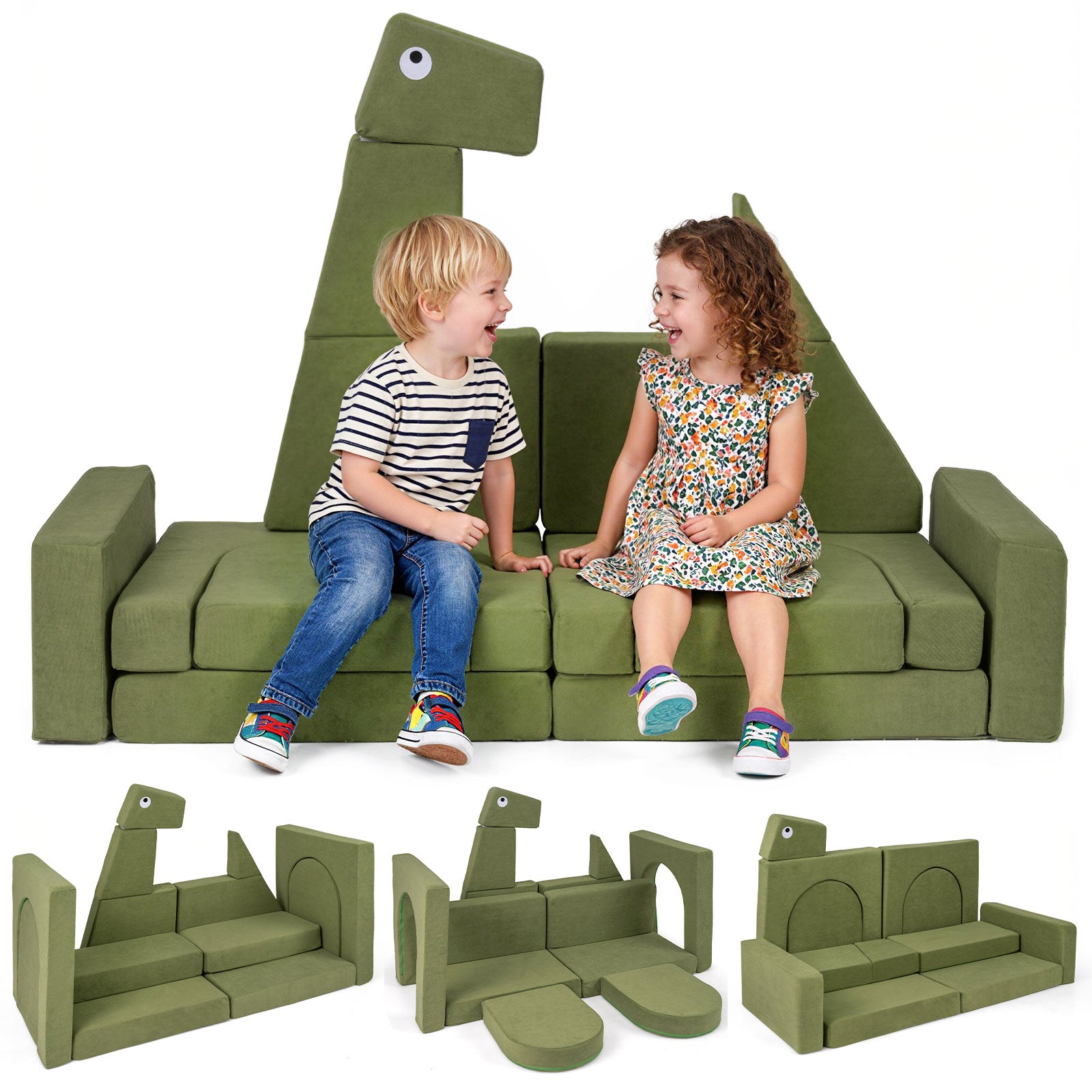 13 Pieces Modular Kids Play Couch for Inspiring Creativity Kids Chairs & Seating at Gallery Canada