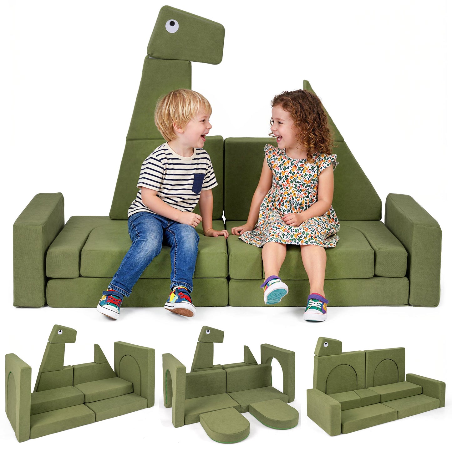13 Pieces Modular Kids Play Couch for Inspiring Creativity Kids Chairs & Seating at Gallery Canada