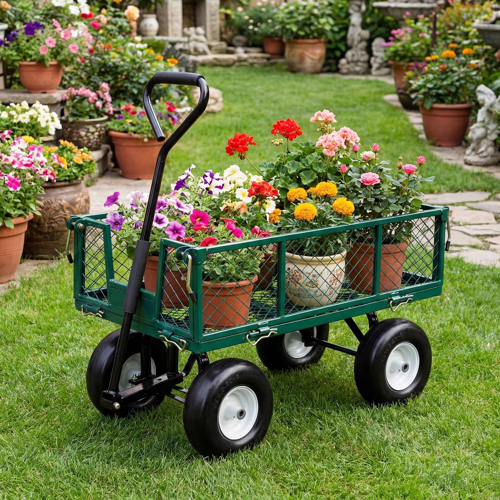13 x 6.50-6 Flat Free Tires and Wheels 2 Pack Solid Rubber Tires, White Garden Tools at Gallery Canada