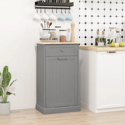 Kitchen Tilt Out Trash Bin Cabinet, Free Standing, Grey Storage Cabinets at Gallery Canada