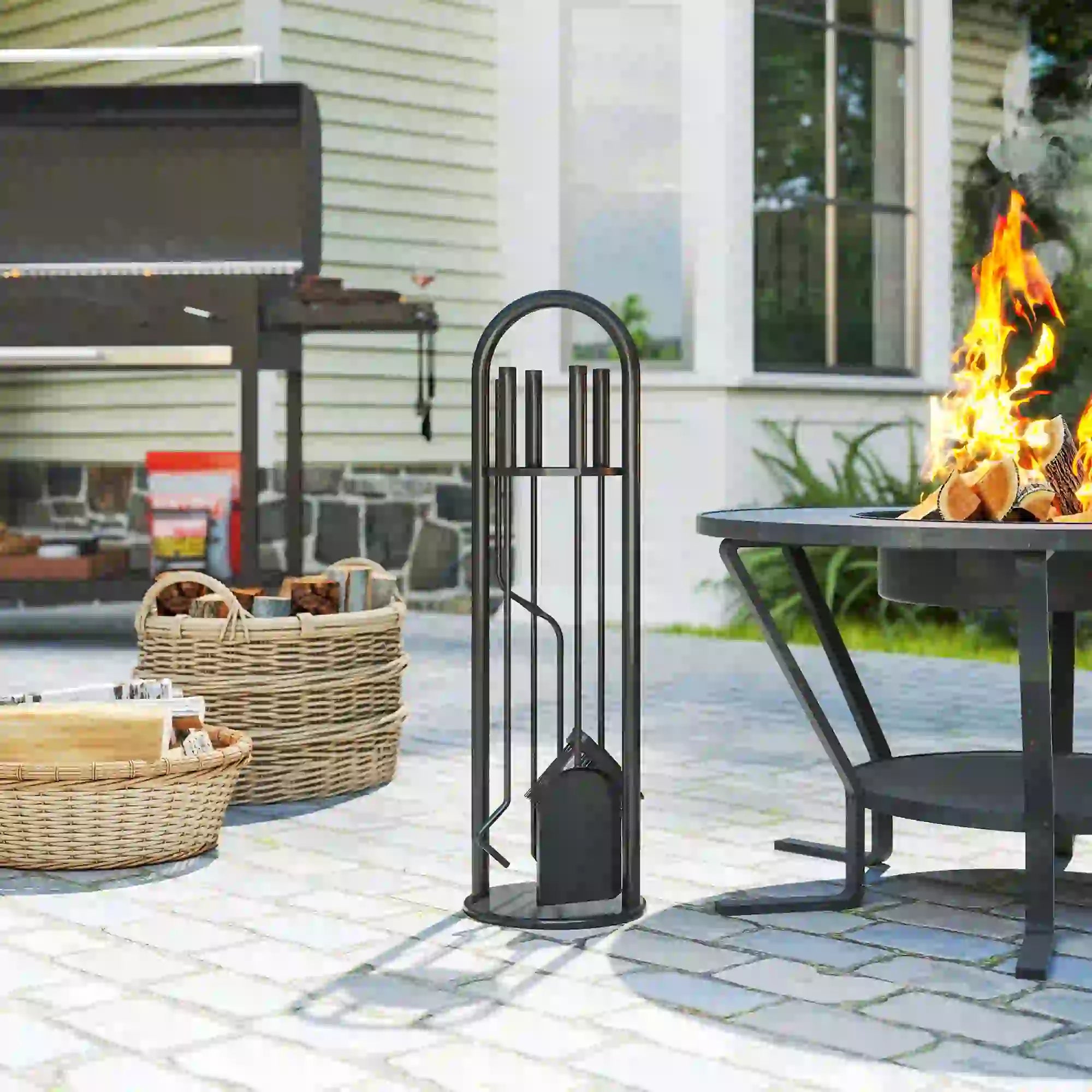 Fireplace Tools Set, 5 Pieces, Black Fireplaces & Accessories at Gallery Canada
