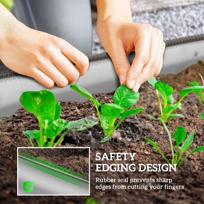 4.9 x 2 x 1ft Galvanized Raised Garden Bed, Metal Planter Box, Silver Galvanized Planter Boxes at Gallery Canada