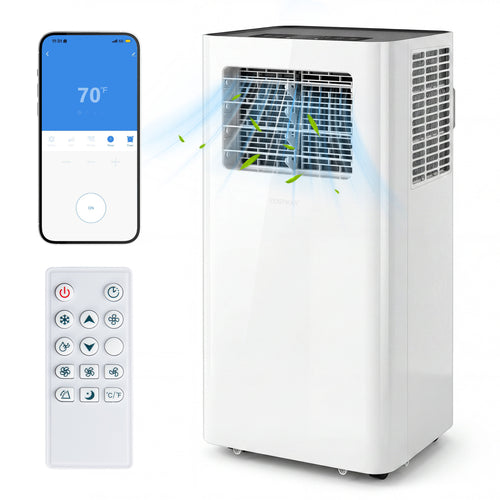 14000 BTU 3-in-1 Smart AC with Wi-Fi, White