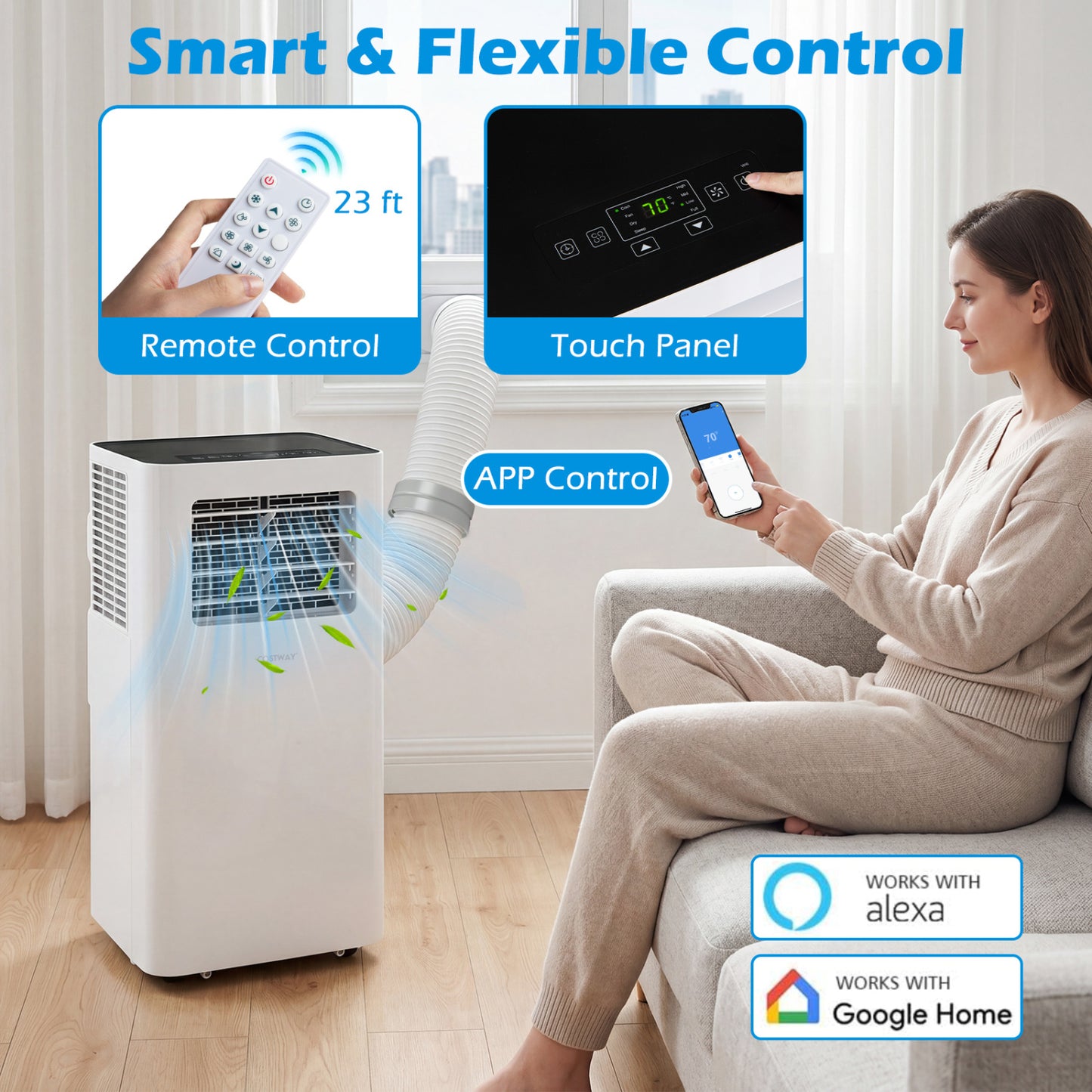 14000 BTU 3-in-1 Smart AC with Wi-Fi, White Air Coolers at Gallery Canada