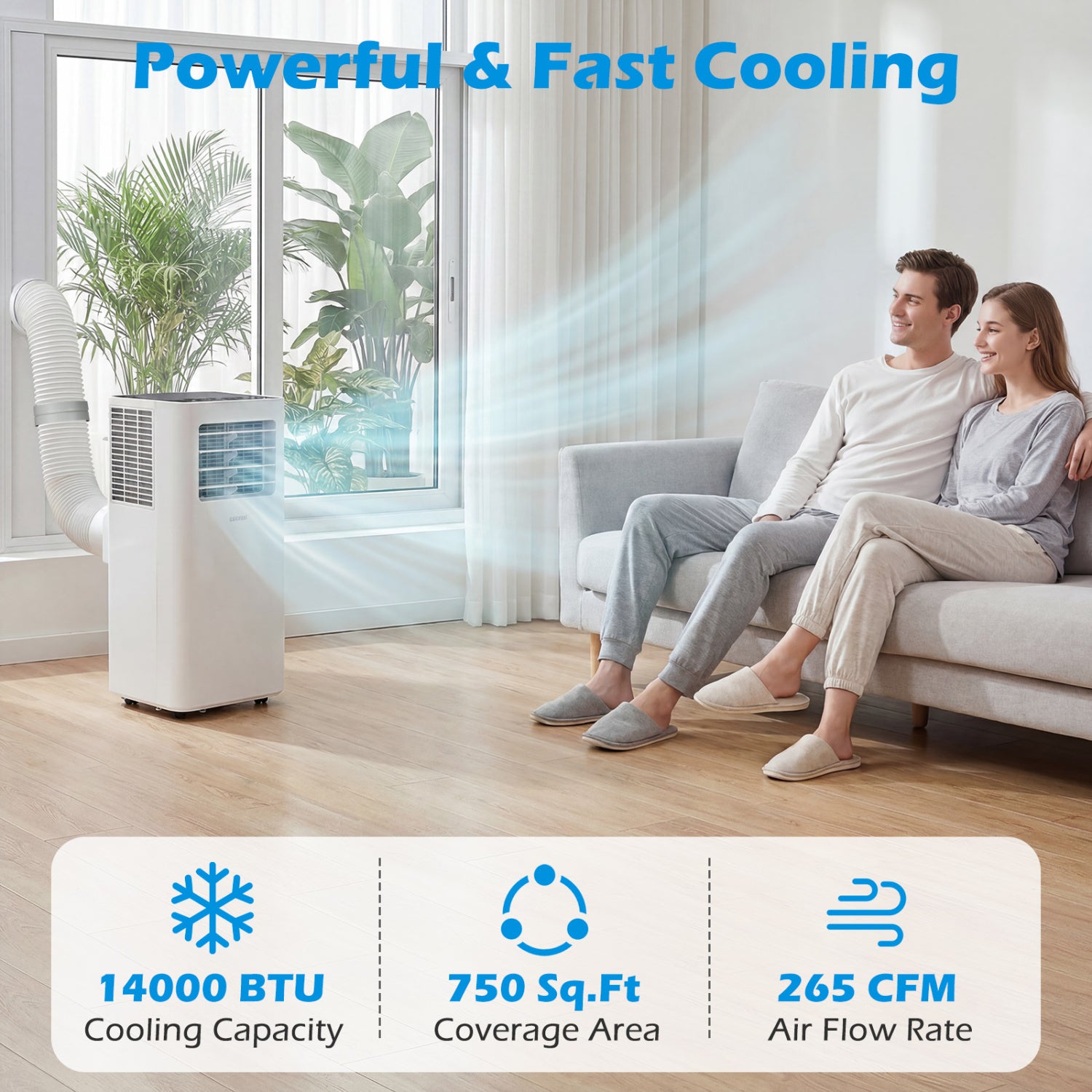 14000 BTU 3-in-1 Smart AC with Wi-Fi, White Air Coolers at Gallery Canada