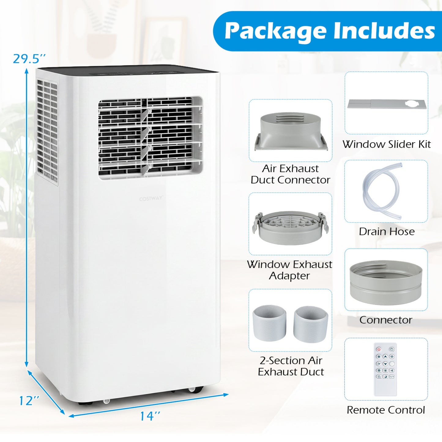 14000 BTU 3-in-1 Smart AC with Wi-Fi, White Air Coolers at Gallery Canada