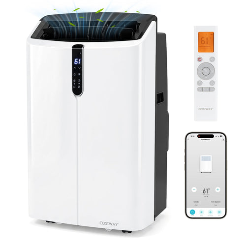 14,000 BTU Smart Portable AC, Voice Control, Black