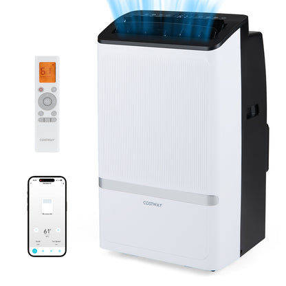 14000 BTU WiFi Portable Air Conditioner, Dehumidifier, 24H Timer, Black