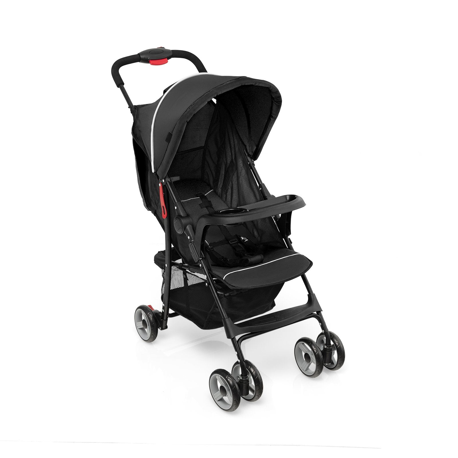 Toddler Travel Stroller for Airplane with Canopy and Adjustable Backrest, Black Baby Strollers at Gallery Canada