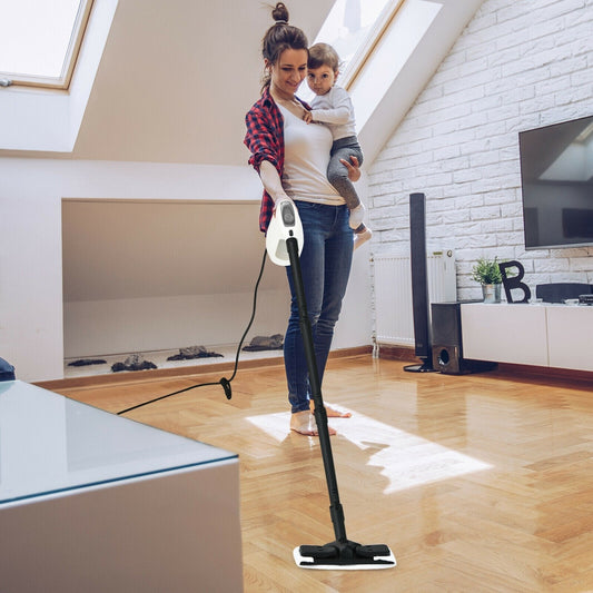 1400W Handheld Steam Cleaner with 14-Piece Accessory Kit and Child Lock, Gray Vacuums & Cleaners Gray at Gallery Canada