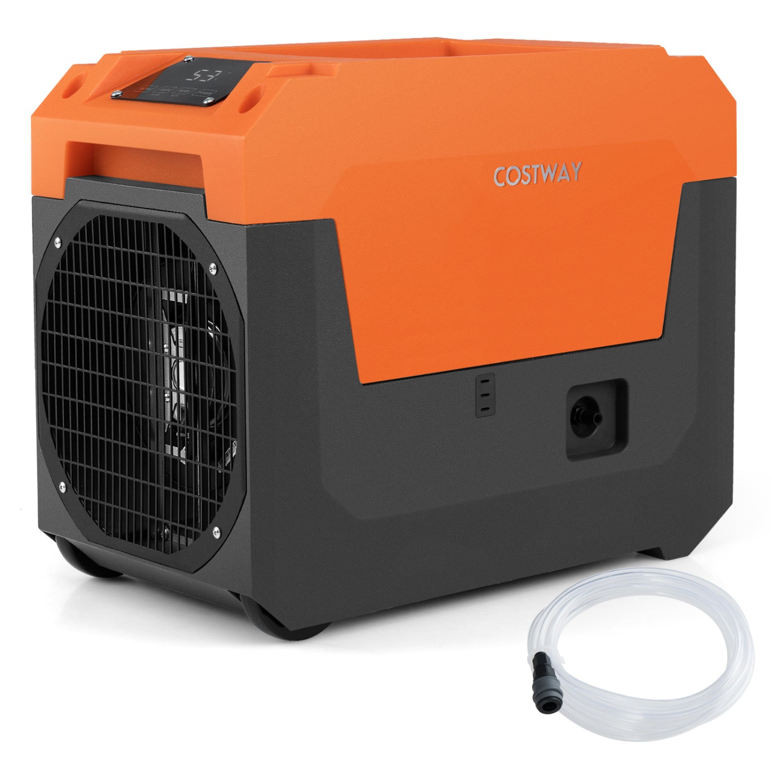140 Pints Commercial Dehumidifier with Pump and Drain Hose, Orange Dehumidifiers at Gallery Canada