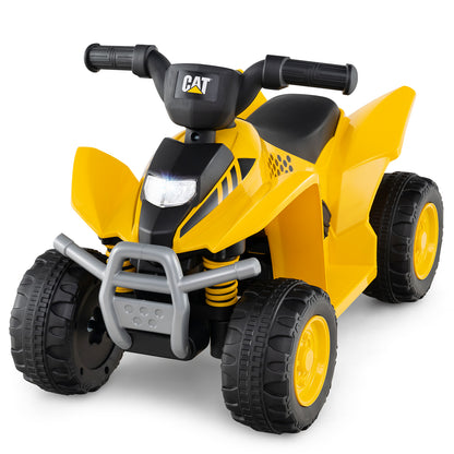 6V Kids Ride on ATV CAT-Licensed with Horn Sound for 18-36 Months Old, Yellow Powered Ride On Toys at Gallery Canada