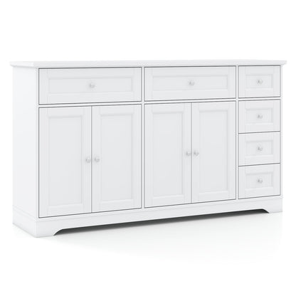 Buffet Sideboard 59" Coffee Bar Console Table, White