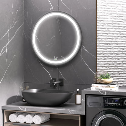 LED Bathroom Mirror, Dimmable Lighted Anti Fog, Plug-In, 28 Inch, 3 Color Bath Accessories at Gallery Canada
