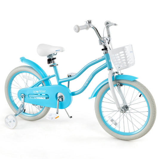 18 Inch Kids Bike, Dual Brakes, Adjustable Seat, Blue Kids Bike Blue at Gallery Canada