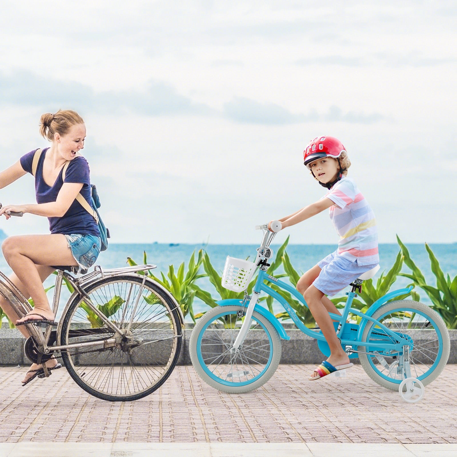 18 Inch Kids Bike, Dual Brakes, Adjustable Seat, Blue Kids Bike at Gallery Canada
