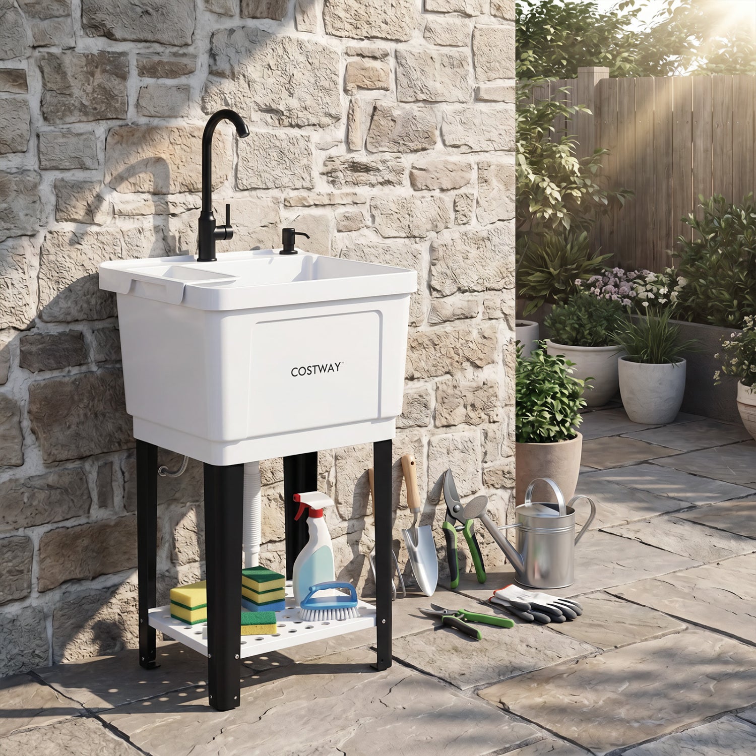 14.5 Gal Utility Sink Laundry Tub, Rotating Faucet Bathroom Sinks at Gallery Canada