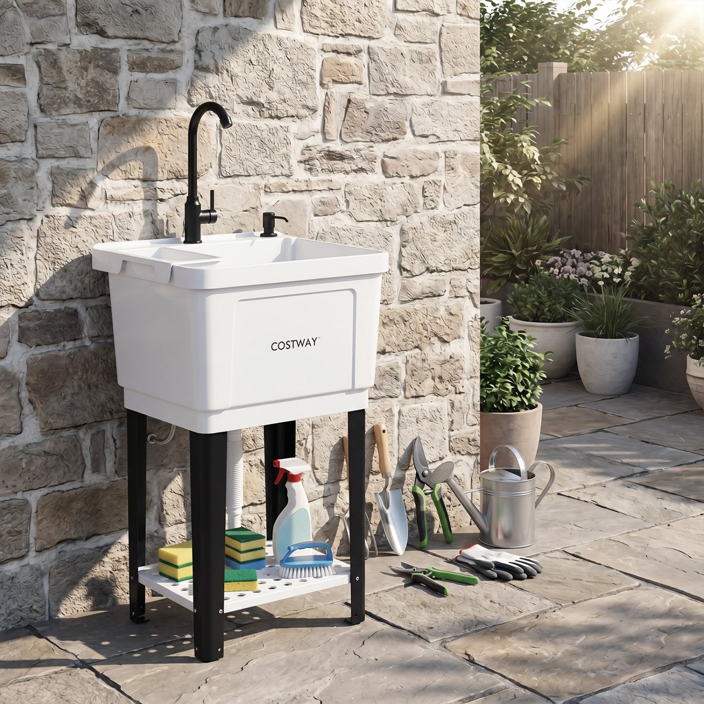 14.5 Gal Utility Sink Laundry Tub, Rotating Faucet Bathroom Sinks at Gallery Canada