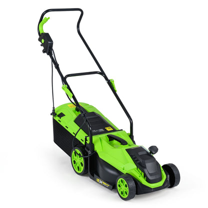 14-Inch 12-Amp Corded Electric Lawn Mower, 5-Position, Green Lawn Care Tools Green at Gallery Canada