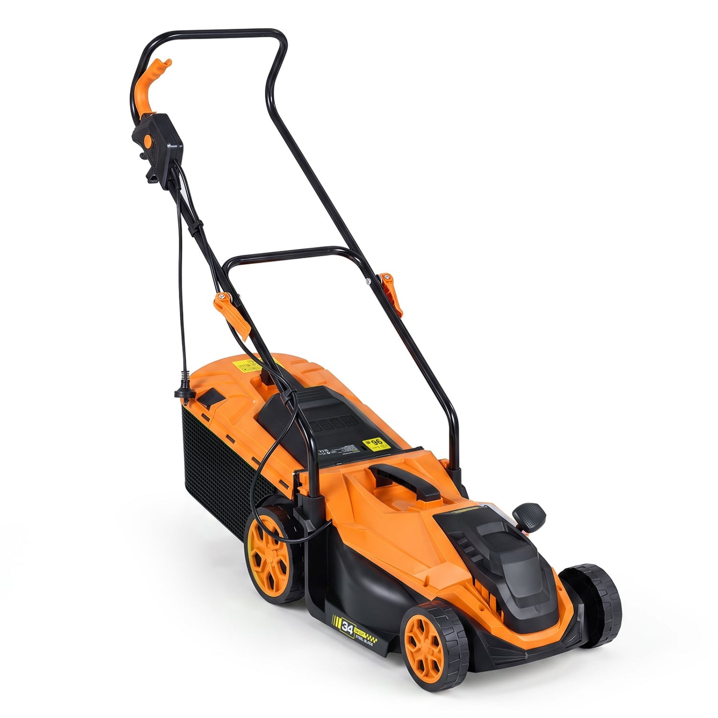 14-Inch 12-Amp Corded Lawn Mower, 5-Position Height, Orange Lawn Care Tools Orange at Gallery Canada