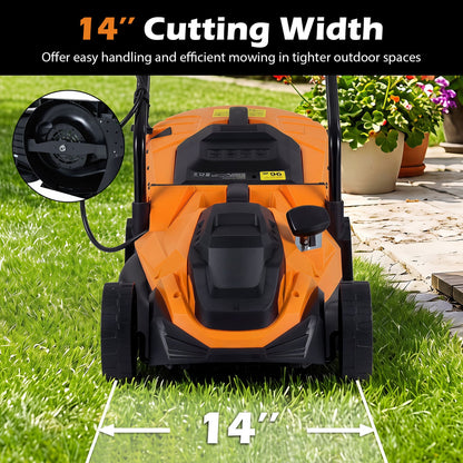 14-Inch 12-Amp Corded Lawn Mower, 5-Position Height, Orange Lawn Care Tools at Gallery Canada