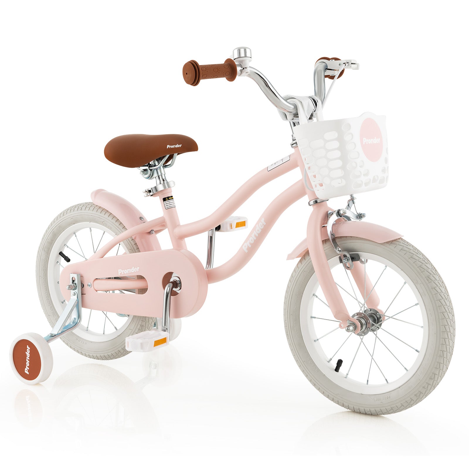 14 Inch Kid's Bike with Removable Training Wheels and Basket, Pink Kids Bike at Gallery Canada
