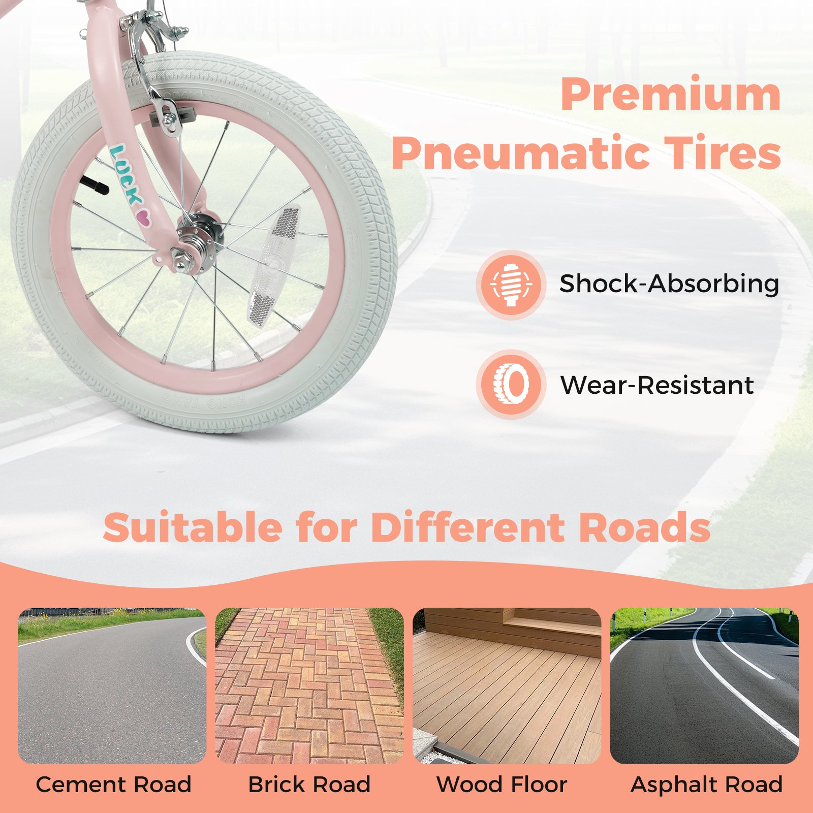 14 Inch Kids Bike Adjustable for 3-8 Years Old Children Pink - Stars & Moon, Pink Kids Bike at Gallery Canada