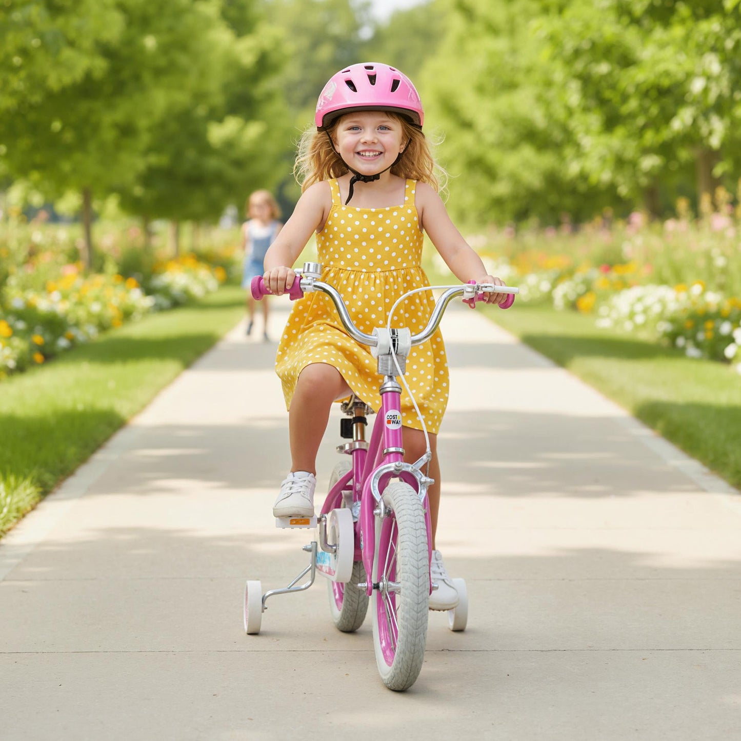 14 Inch Kids Bike for Aged 3-8 Years Old with Adjustable Handlebar Pink- Starlight Wave, Pink Kids Bike at Gallery Canada