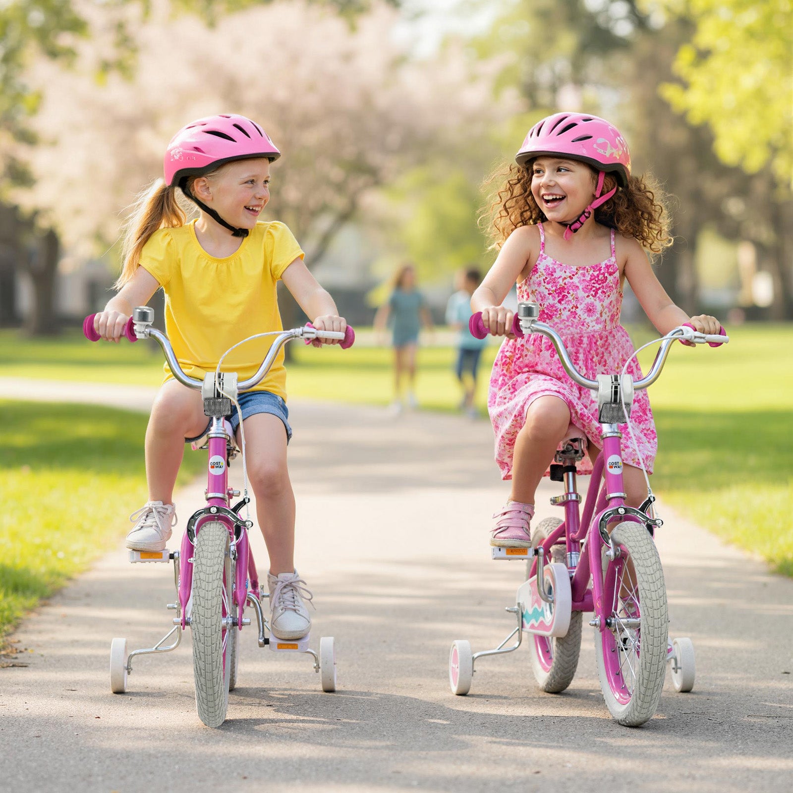 14 Inch Kids Bike for Aged 3-8 Years Old with Adjustable Handlebar Pink- Starlight Wave, Pink Kids Bike at Gallery Canada