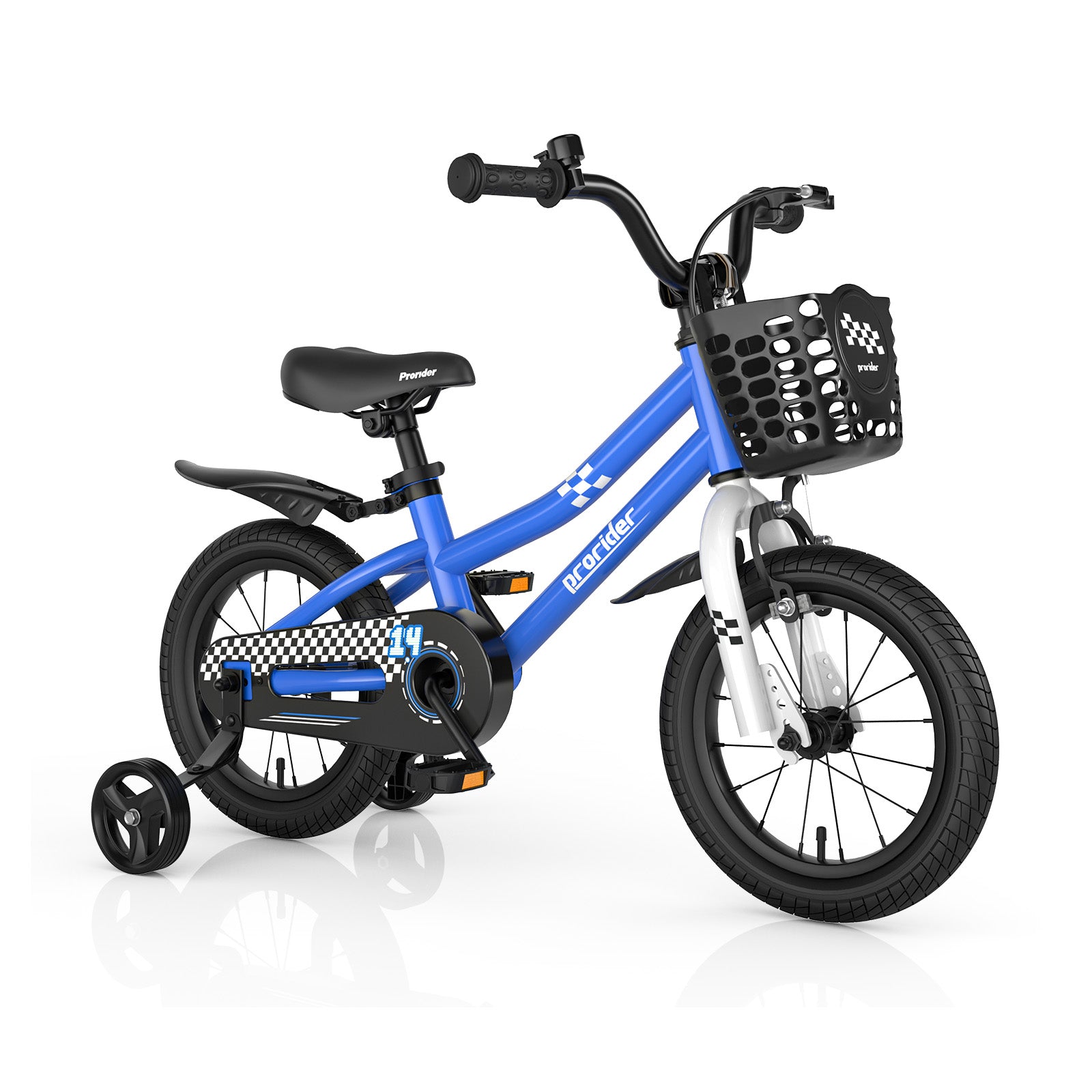 14 Inch Kids Bike with 2 Training Wheels for 3-5 Years Old, Navy Kids Bike Navy at Gallery Canada