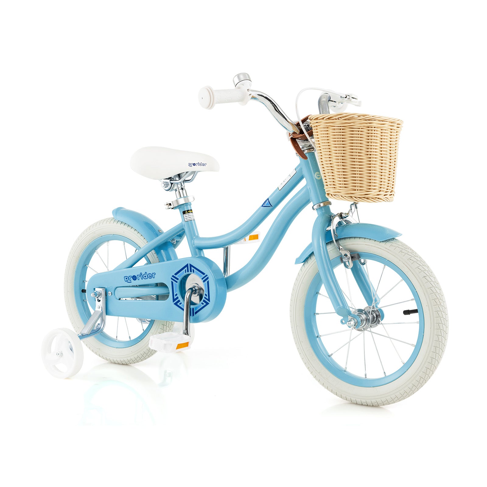 14-Inch Kids Bike with Training Wheels and Adjustable Handlebar Seat, Blue Kids Bike at Gallery Canada