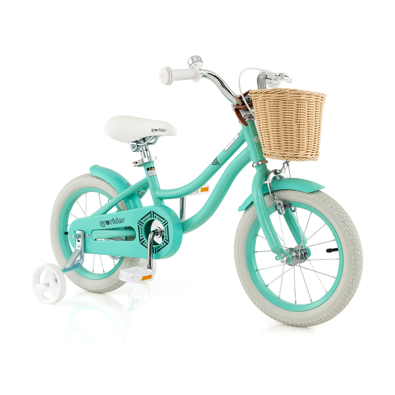 14-Inch Kids Bike With Training Wheels, Adjustable Seat, Green Kids Bike at Gallery Canada