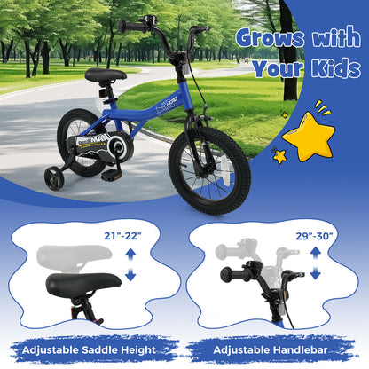 14-Inch Kids Bike with Removable Training Wheels Navy - Brave Hero, Navy Kids Bike at Gallery Canada