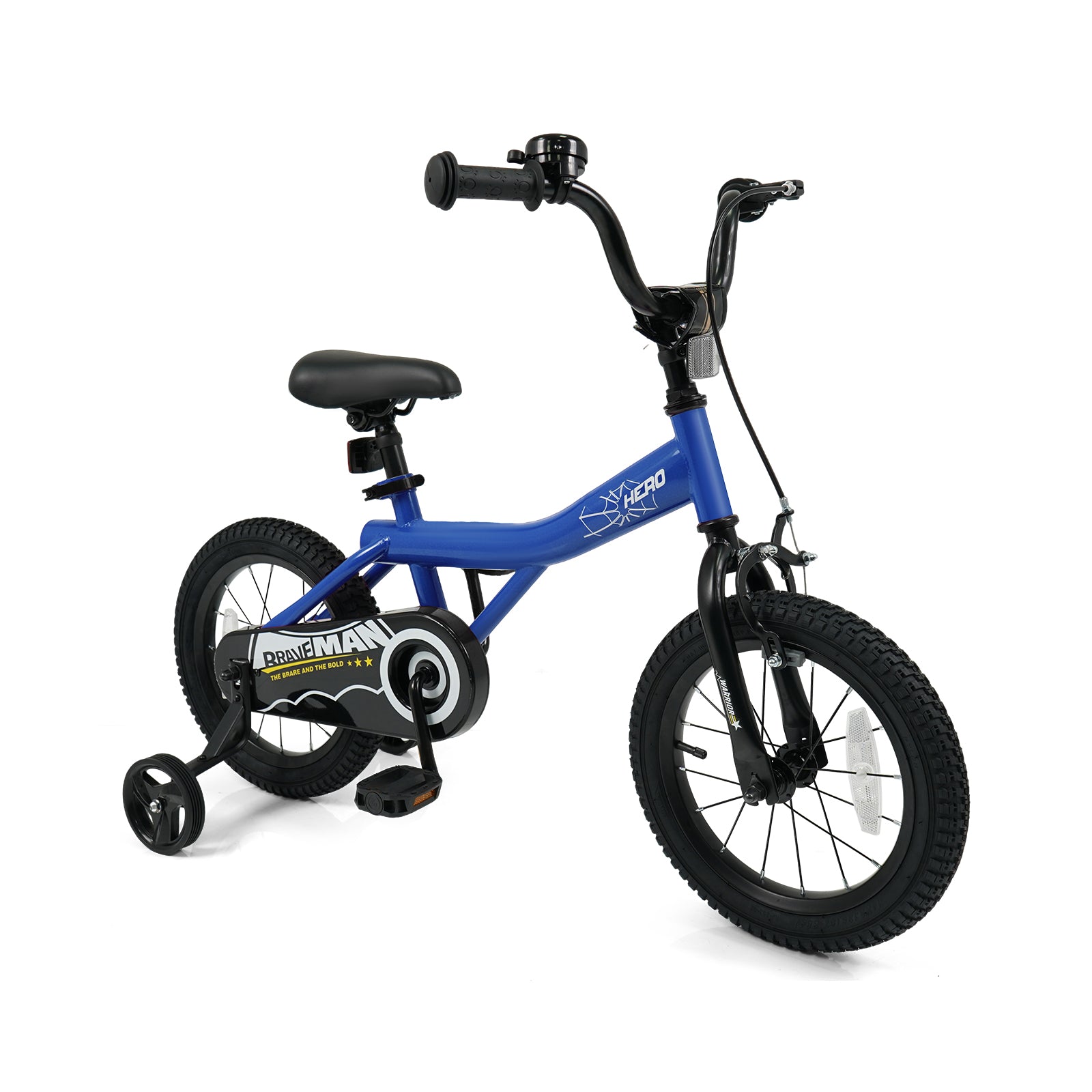 14-Inch Kids Bike with Removable Training Wheels Navy - Brave Hero, Navy Kids Bike Navy at Gallery Canada