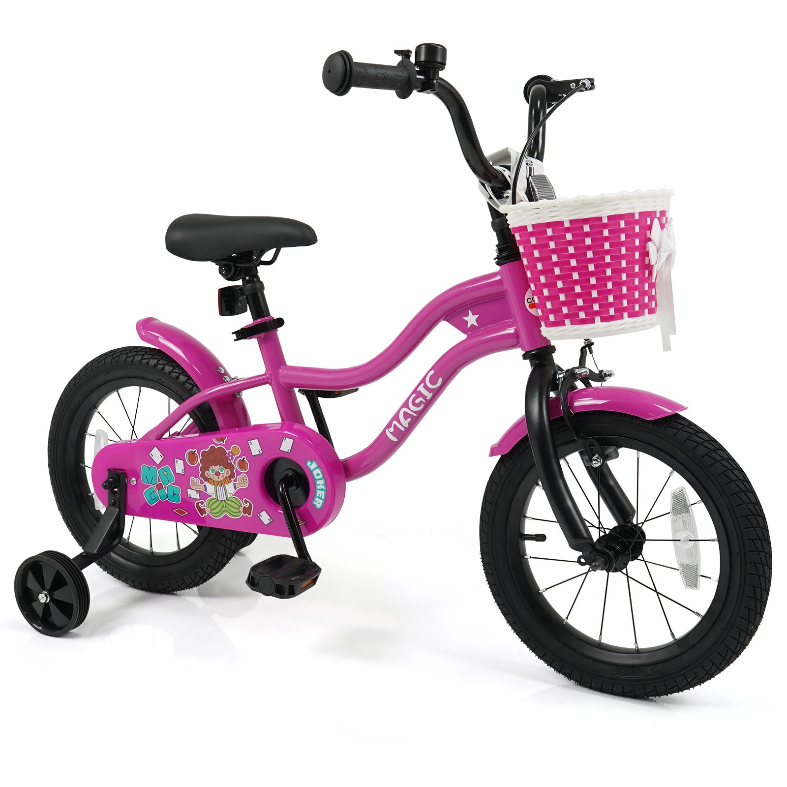14 Inch Kids Bike with Training Wheels for Aged 3-5 Years Old - Magic Rose, Rose Red Kids Bike Rose Red at Gallery Canada