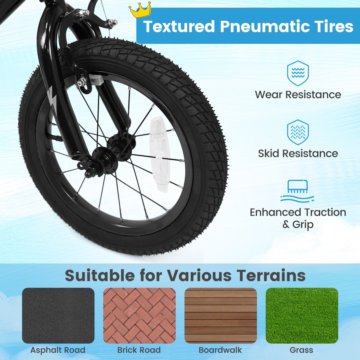 14 Inch Kids Bike with Training Wheels for Ages 3-5 Years Old Black- Street Art Time, Black Kids Bike at Gallery Canada