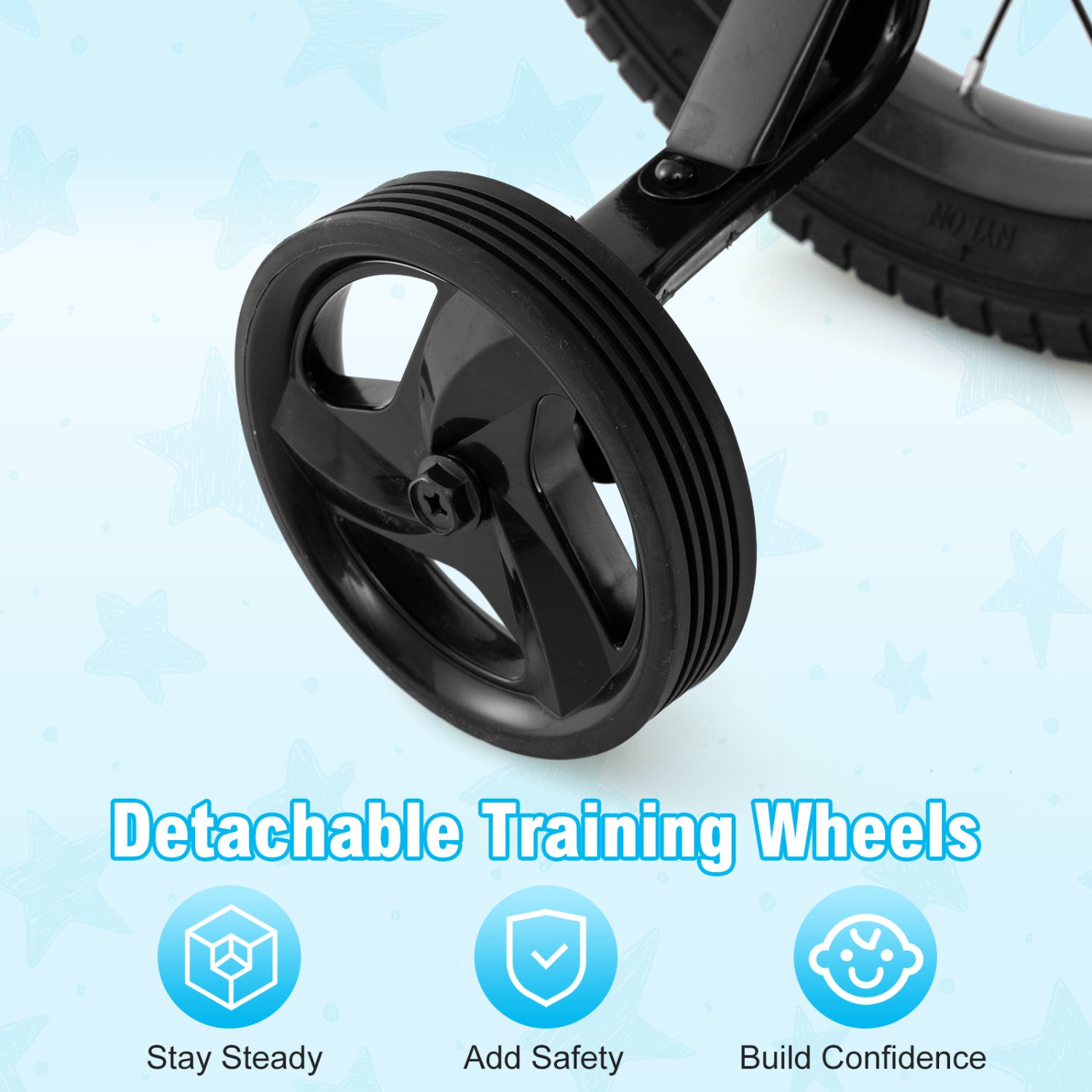 14 Inch Kids Bike With Basket, Training Wheels, Black Kids Bike at Gallery Canada