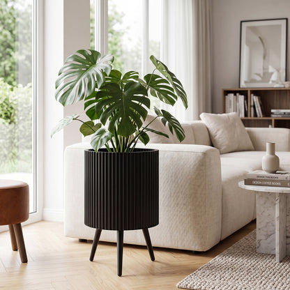 14 Inch Plant Pot With Stand, Tapered Legs