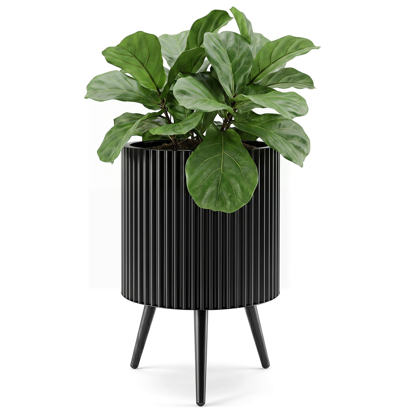 14 Inch Plant Pot With Stand, Tapered Legs