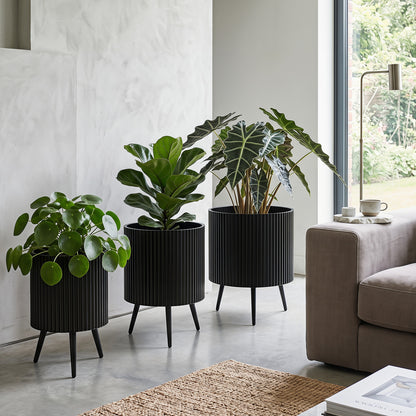 14 Inch Plant Pot With Stand, Tapered Legs