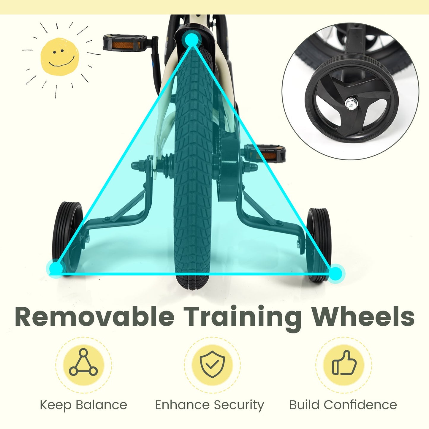 14 Inches Kids Bike Sport Bicycle with Removable Training Wheels Kids Bike at Gallery Canada