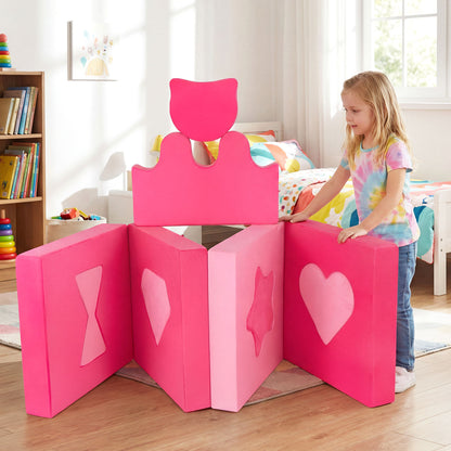 14 Piece Modular Foam Climbing Blocks, For Kids 3+ Years, Pink Kids Chairs & Seating at Gallery Canada