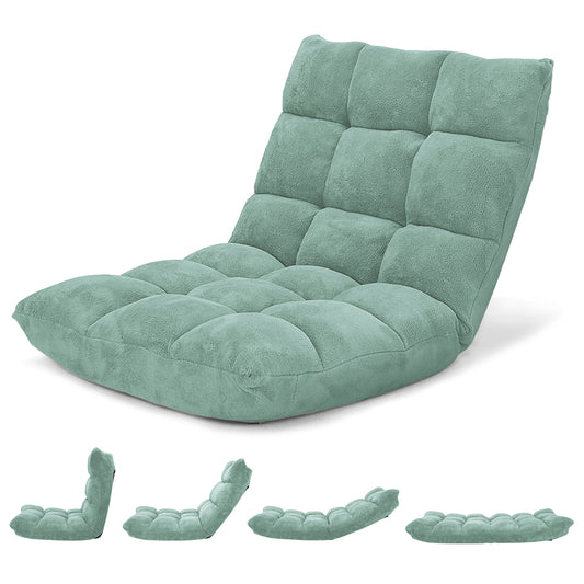 14-Position Adjustable Cushioned Floor Chair, Green Floor Chairs Green at Gallery Canada