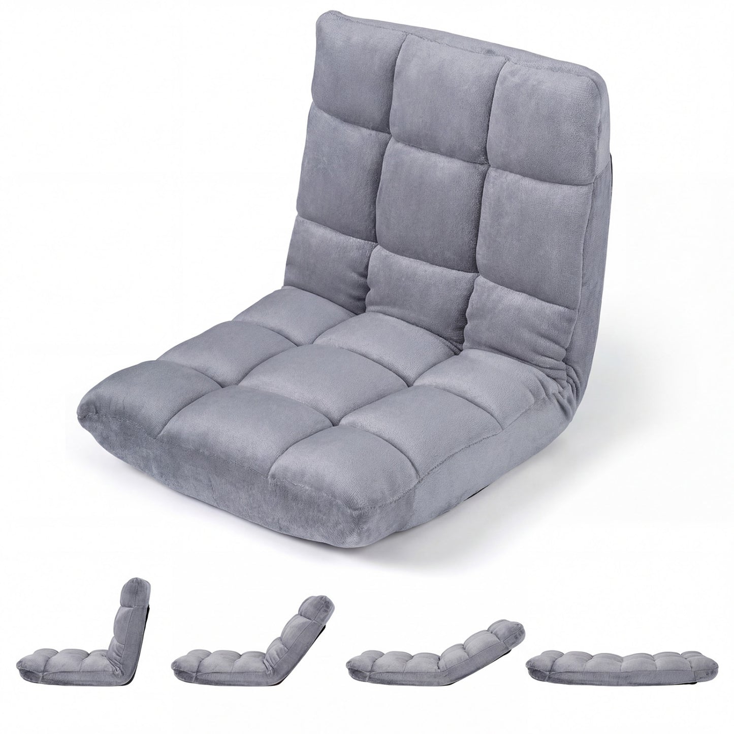 14-Position Adjustable Floor Chair, Light Gray Floor Chairs at Gallery Canada