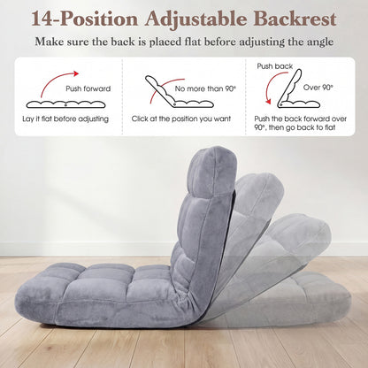 14-Position Adjustable Floor Chair, Light Gray Floor Chairs at Gallery Canada
