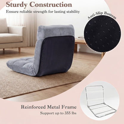 14-Position Adjustable Floor Chair, Light Gray Floor Chairs at Gallery Canada