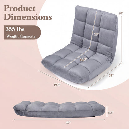 14-Position Adjustable Floor Chair, Light Gray Floor Chairs at Gallery Canada