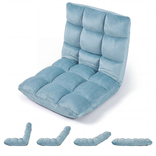 14-Position Adjustable Cushioned Floor Chair, Green