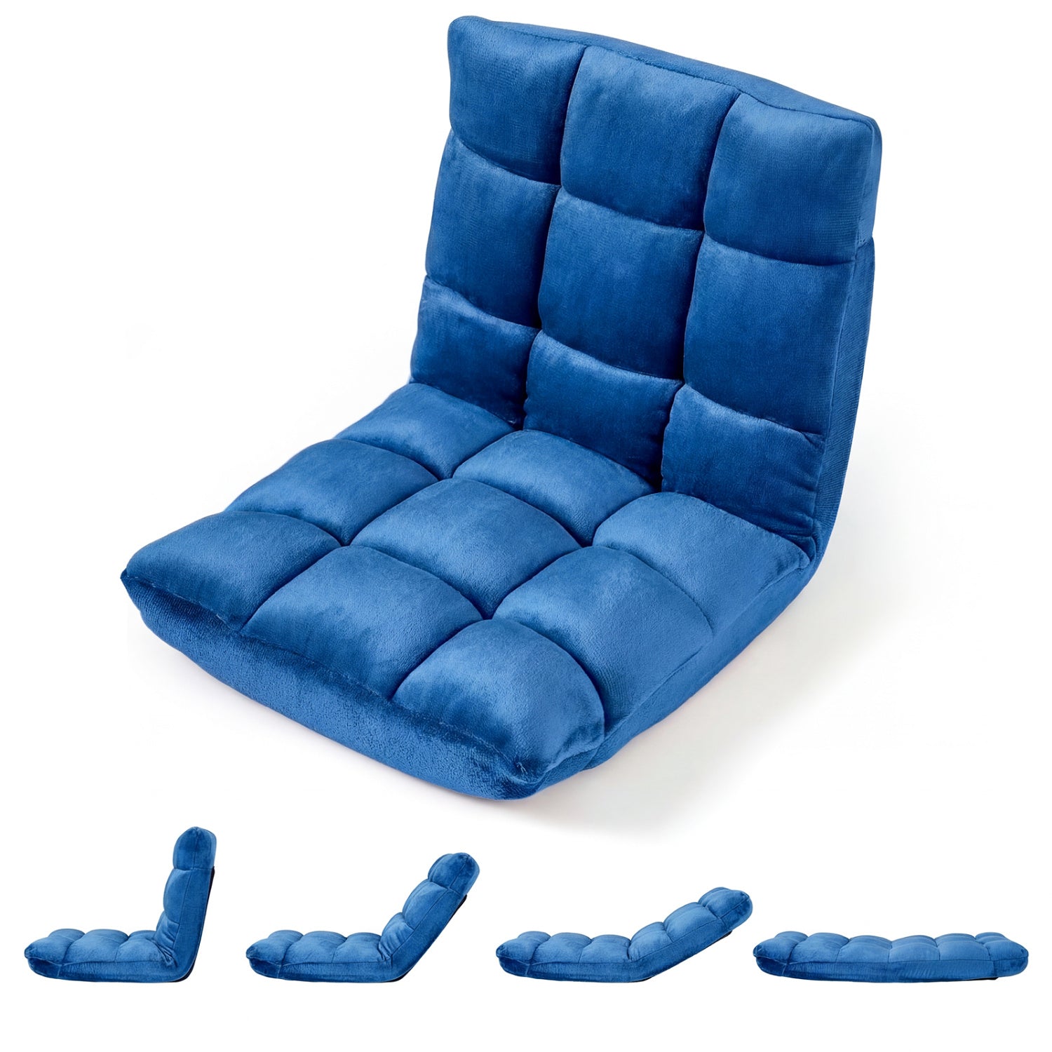 14-Position Adjustable Cushioned Floor Chair, Blue Floor Chairs at Gallery Canada