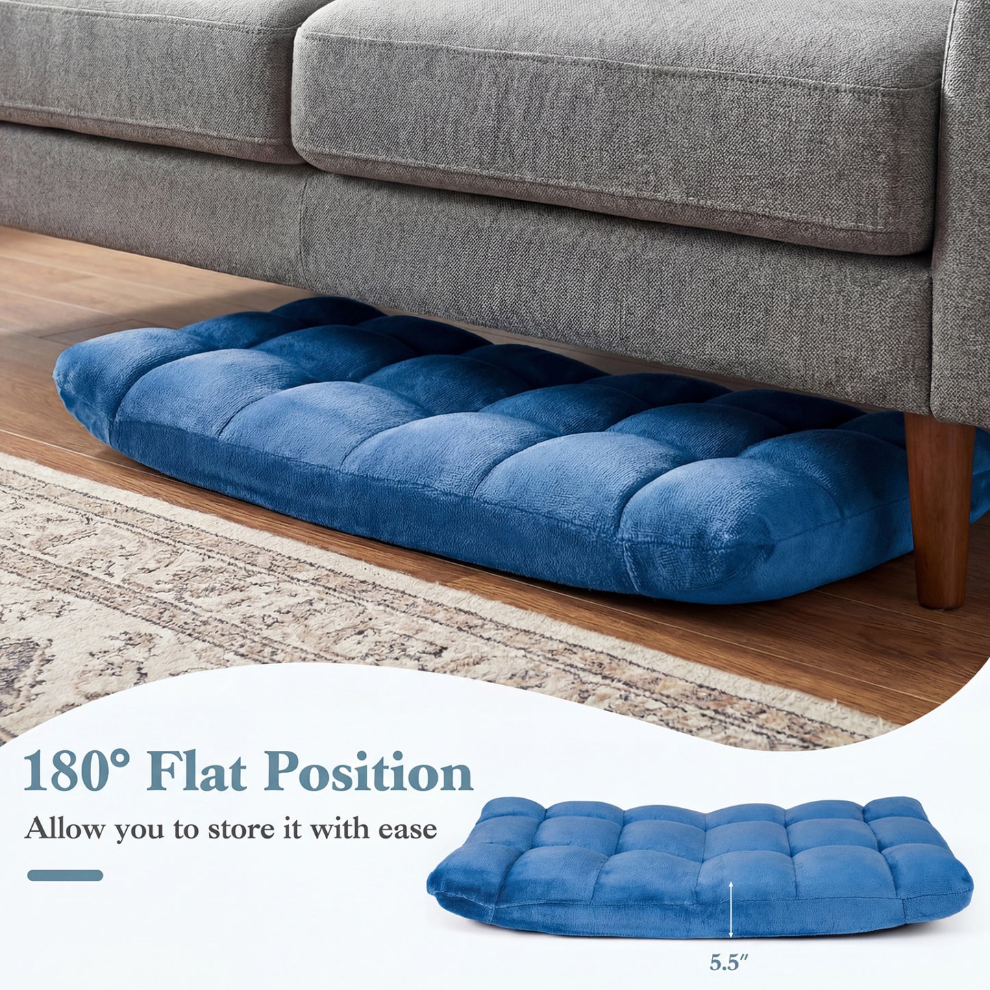 14-Position Adjustable Cushioned Floor Chair, Blue Floor Chairs at Gallery Canada